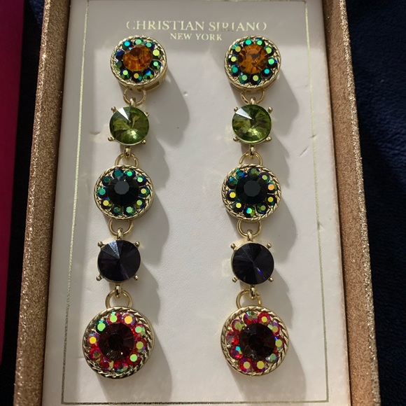 Woman’s Beautiful jeweled dangling earrings. Approx 3.5-4”.NWNT. - Picture 4 of 13